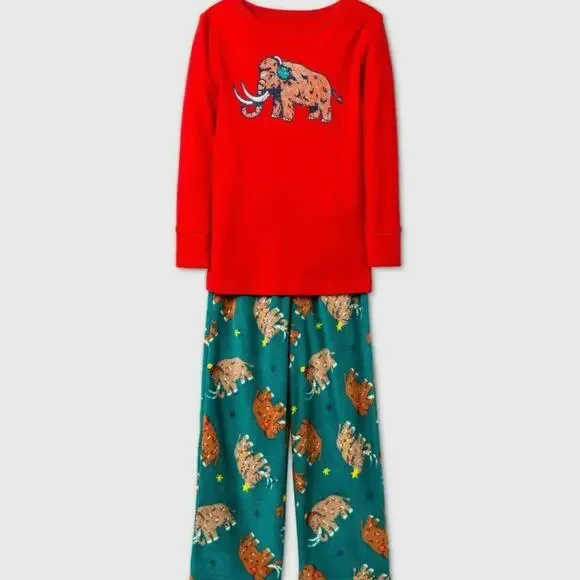 Cat & Jack Woolly Mammoth pajama set Size 3T - Picture 2 of 5